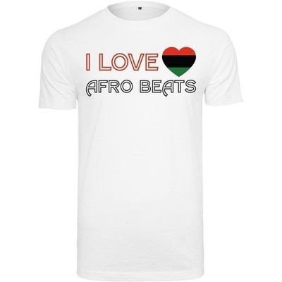 Mister Tee I Love Afro Beats Tee Herren T-Shirt Love Herz Musik DJ Club Klub Men
