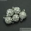 thumbnail 2  - 10 Sets Crystal Rhinestone Strong Magnetic Round Ball Connector Clasps Making