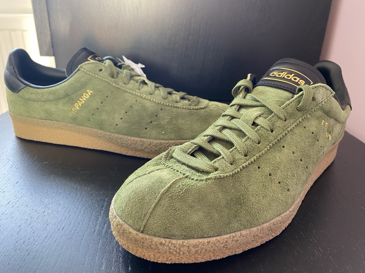ADIDAS TOPANGA CLEAN TRAINERS GREEN SIZE BNIBWT DEADSTOCK