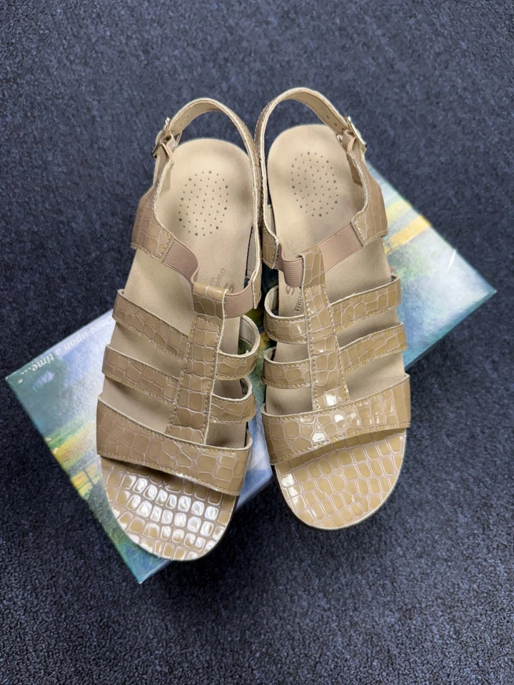 SAS Allegro Taupe Croc Size 10M Women's Shoes Sandals NEW Made in USA - Image 3 of 4