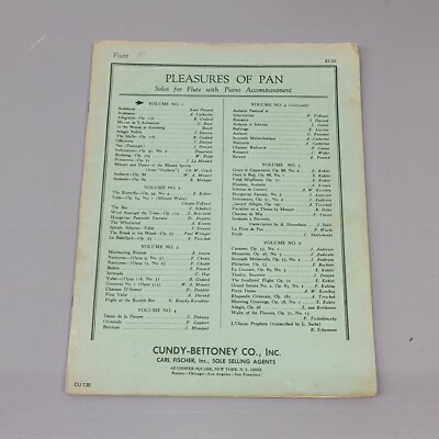  Pleasures of Pan Flute/piano MUSIC CUNDY BETTONEY CO 