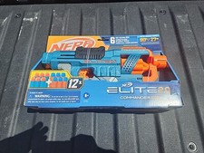 NERF Elite 2.0 Commander RD-6 Blaster 12 Official Darts 6-Dart Rotating Drum