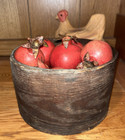Farmhouse Primitive Bent Wood Dry Measurer Box Lapped Side original nails 7" USA — photo 3