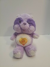 VINTAGE CARE BEARS COUSIN BRIGHT HEART RACOON PLUSH,1984 13" KENNER d