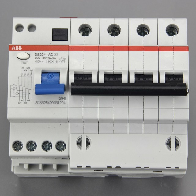 ABB Residual Current Circuit Braker Ds201 Ac-b20/0 03 2CSR255040R1205 ...