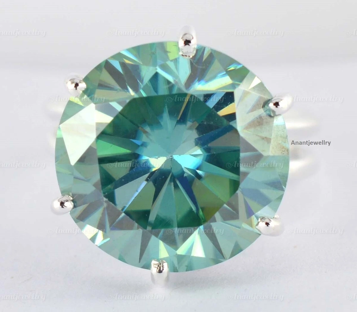 Blue diamond solitaire ring outlet