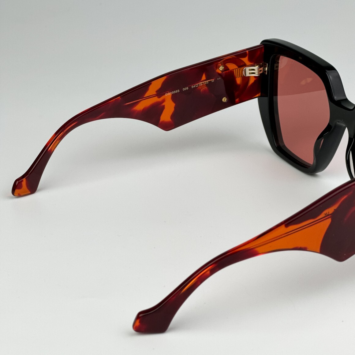 NEW Gucci GG0956S 009 Black Havana Orange Cat Eye Unisex Sunglasses GG 0956S Gucci Men Sunglasses Black Havana Orange Cat Eye GG0956S 009  main image 4