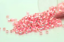 Miyuki Delicas 11/0 Silver Lined LT.Pink Seed Beads DB-1335