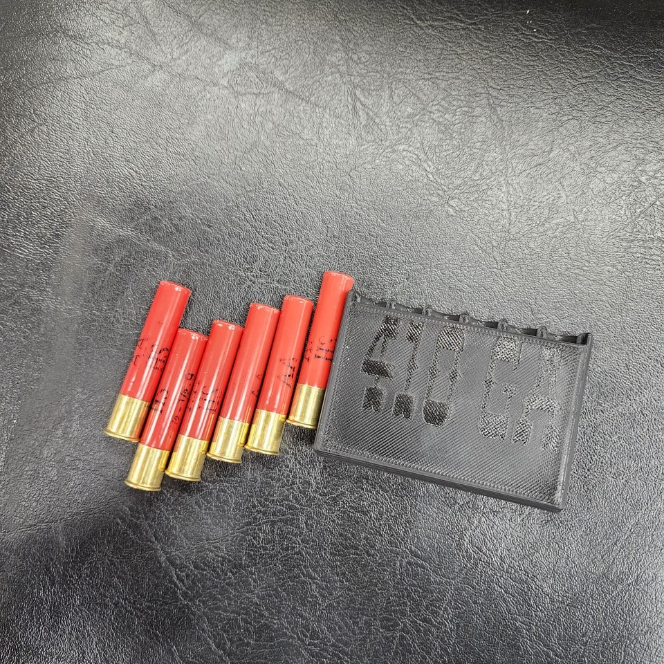 Shell Holder for 410 ga shells. Holds 6 for EDC. Compact way to carry ...