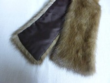 Écharpe Cache-cœur Vintage En Vison Marron Foncé - Fourrure Véritable, Occasion