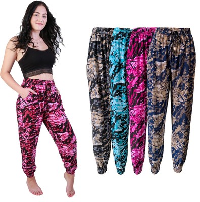 Girls Cotton Ladies Printed Harem Pants Cuffed Bottom Ali Baba Trouser 2 pockets Girls Cotton Ladies Printed Harem Pants Cuffed Bottom Ali Baba Trouser 2 pockets