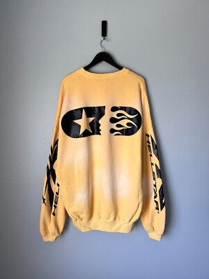 Hellstar Sports Crewneck Sweatshirt - Size XL - Yellow - NEW