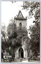 Postcard CA St. Helena Catholic Church Diocese of Santa Rosa Zem 667 RPPC AT1