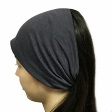 Wrapables Wide Fabric Headband, Charcoal