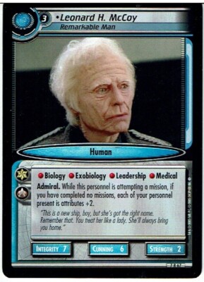 Star Trek CCG 2E STRANGE NEW WORLDS RARE KARTE LEONARD H. MCCOY 7R67 ex