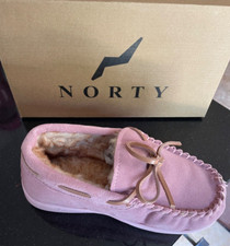 NORTY New In Box size 1 GIRL Suede Leather Moccasins
