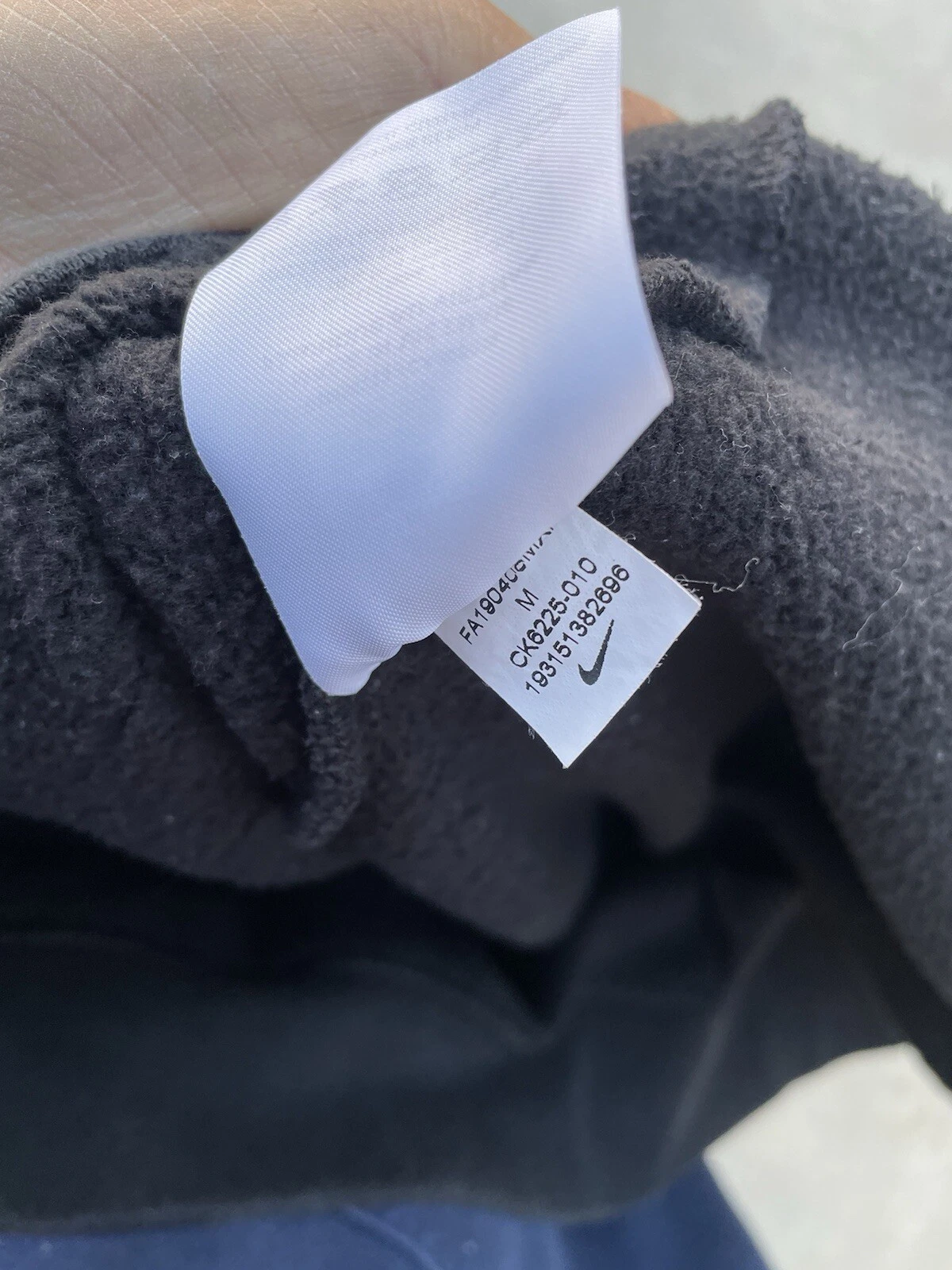 Felpa con cappuccio Supreme x Nike in pelle con logo applicato taglia media nera FW19