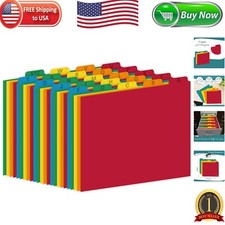 25 Multi-Color Alphabet Dividers for Letter Size Filing - Durable Manila Guides