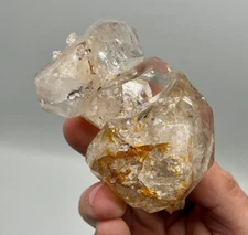 219 g Golden Healer Herkimer Diamond Cluster w Excellent Clarity, Sharp Terminat