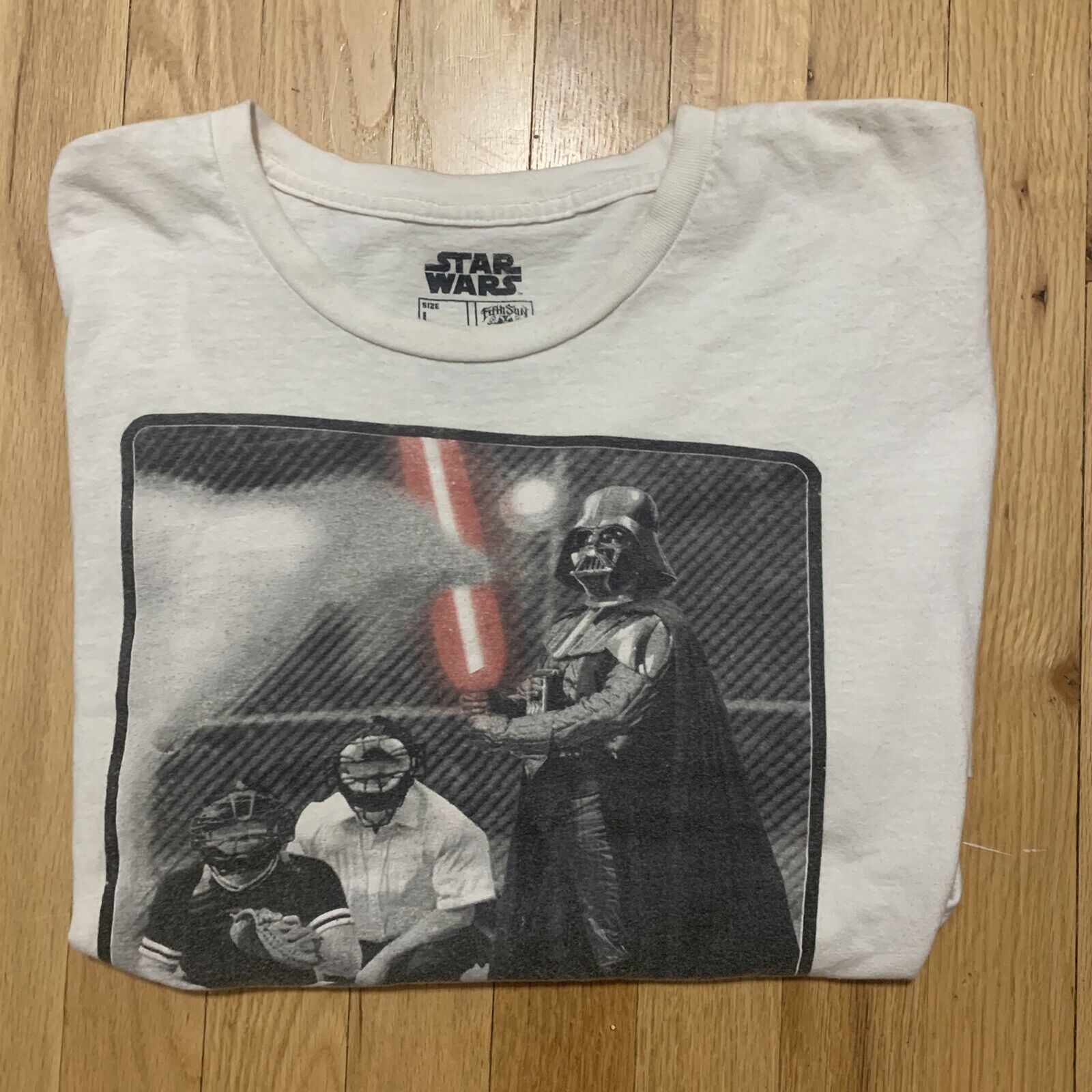 Mens X-Large Gray Star Wars George Lucas Old Navy T-Shirt