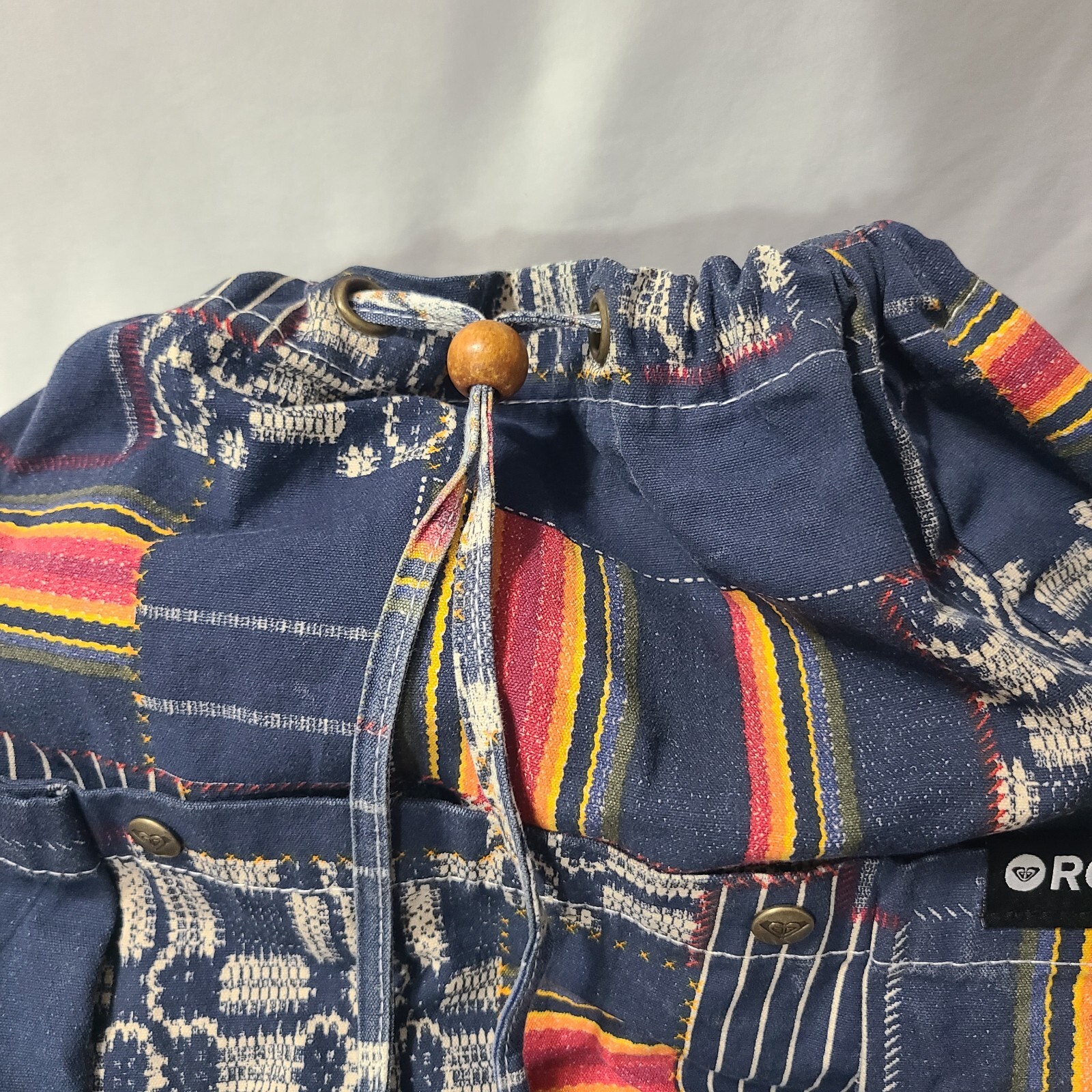 ROXY Bohemian Backpack Drawstring Cinch Closure W… - image 3