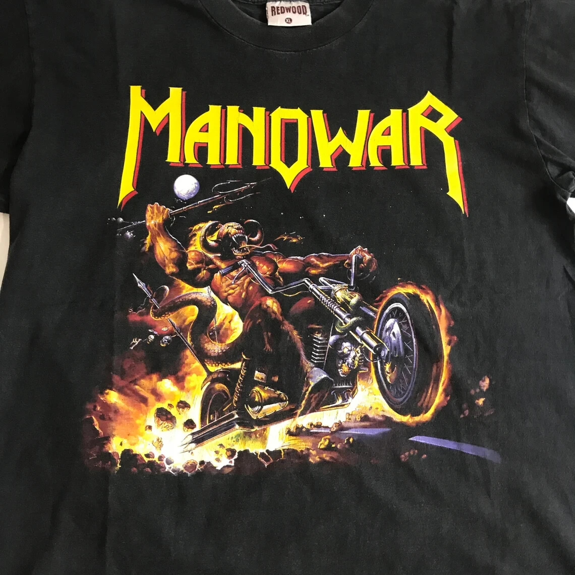 Vintage 1998 Manowar Hell on Stage Tour T-shirt Power Heavy Metal