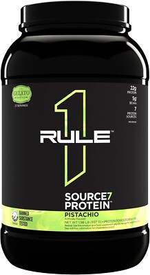 Rule1 R1 Source 7 Protein Gelato Series Pistachio 897g / 23 serv 11/26 + Samples