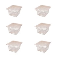 Acmax 6 StüCk GastronormbehäLter Gn 1/6 Polycarbonat 1,6 Liter Tiefe 100Mm