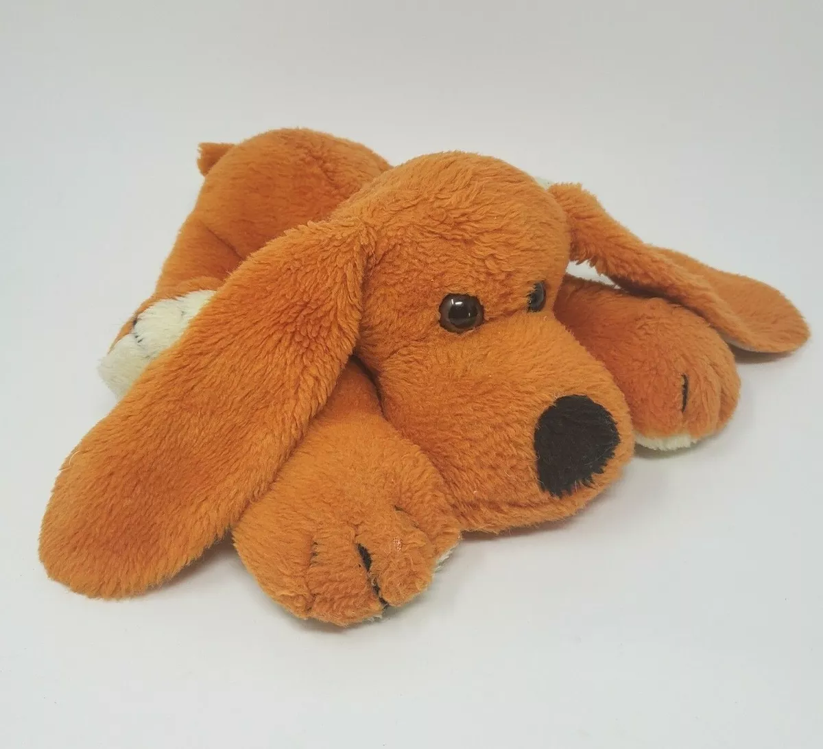 Vintage Singi Dog plush Beagle Lays Flat Brown Black ears nose -   Portugal