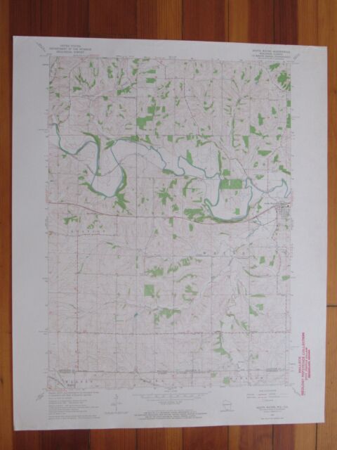 South Wayne Wisconsin 1964 Original Vintage USGS Topo Map