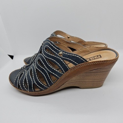 Pikolinos Leder Capri Keilsandaletten dunkelblau EU 37 US 6,5-7 - Bild 3 von 11