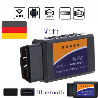 OBD2 ELM327 Bluetooth / WIFI Profi Diagnosegerät Auto IOS Tester Scanner DE