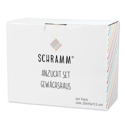 Schramm® 4 Stück Anzucht Set Gewächshaus Zimmergewächshaus 18,5x15x8 cm schwarz - Bild 5 von 5
