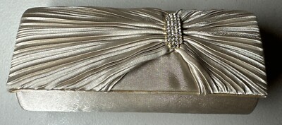 Cream Satin Small Wallet Clutch Purse Wristlet Wedding Prom | eBay