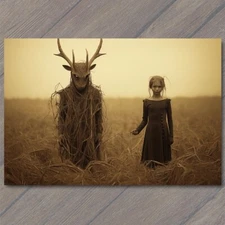 Art Print Mask Field Weird Creepy Vibe Cult Strange Unusual Scary God Idol
