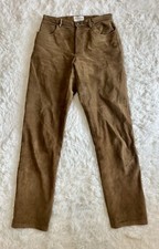 Hugo Buscati Tan Suede Leather Pants Womens Size Size 10 Vintage