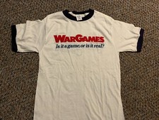 Vintage WAR GAMES rare 1983 official movie promo t-shirt Medium 80s made in USA