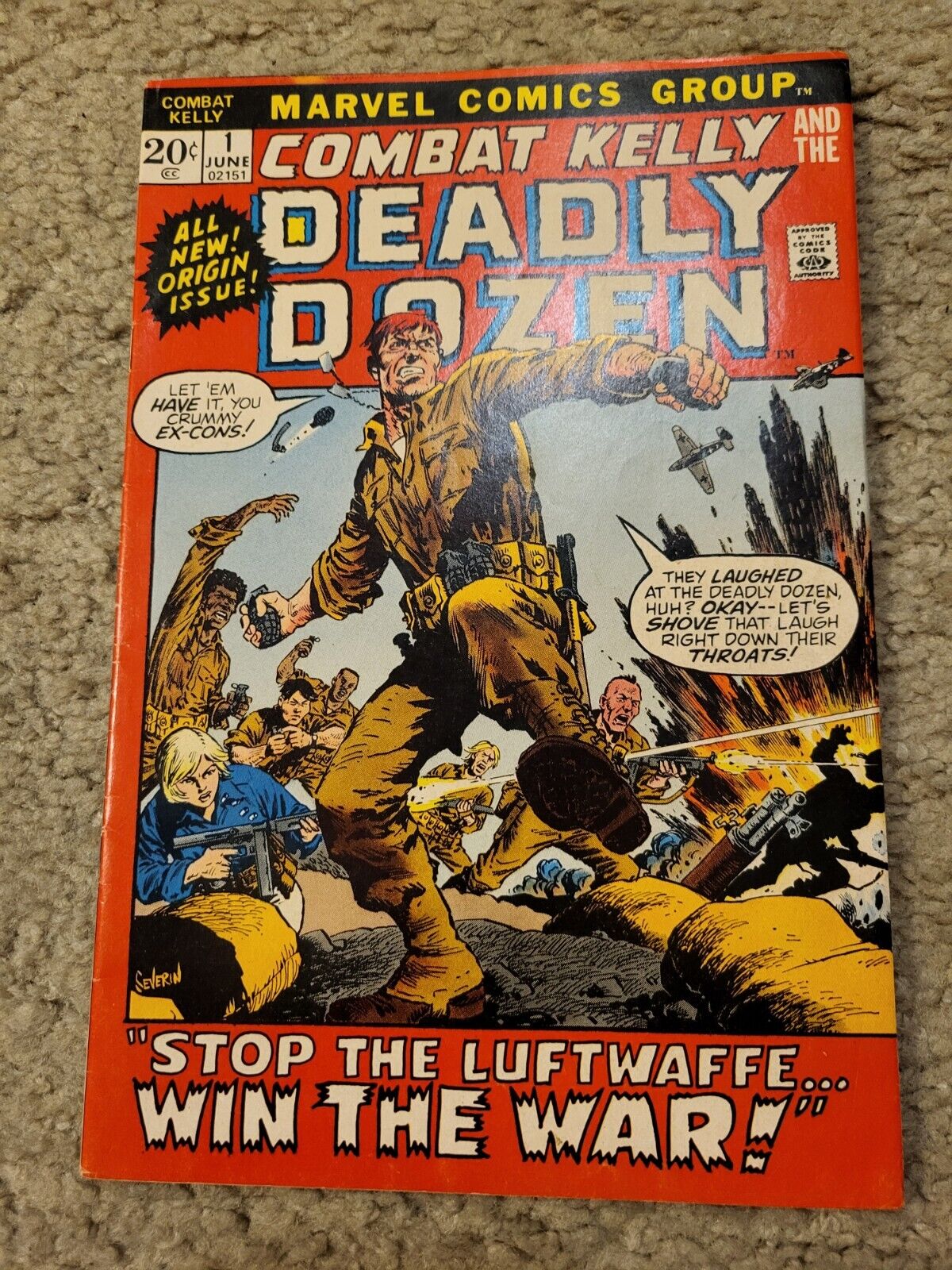 Combat Kelly and the Deadly Dozen 1 Marvel Comics 1972 Fine-