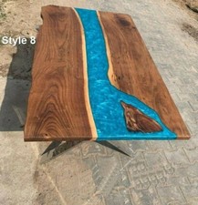 Ocean Resin Epoxy River Dining Center Side Coffee Table Top Handmade Interiors