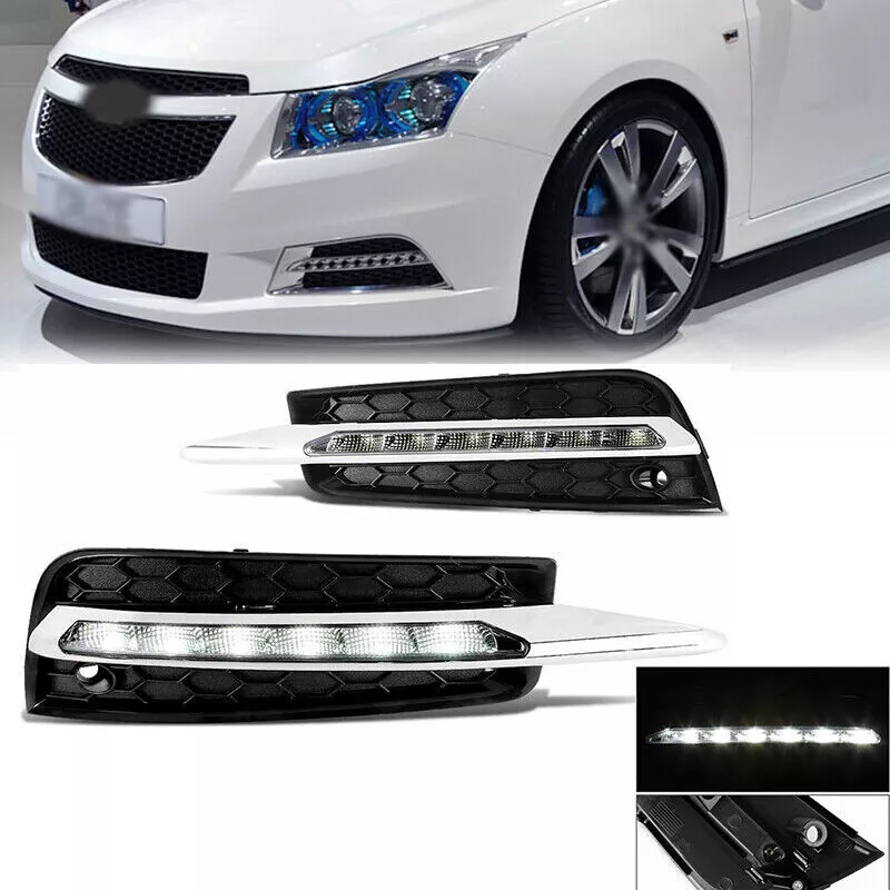 Fit 2009 2010 2011 2012 2013 Chevy Cruze Bumper LED DRL Fog Lights
