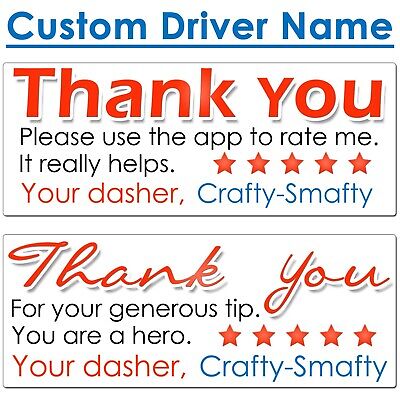 Personalized Doordash Thank You Digital Download (Instant Download) 