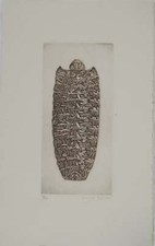 Cécile REIMS : Près de l'éclosion, Gravure originale signée