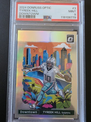 2024 Tyreek Hill Donruss Downtown PSA 9 🔥 🔥🔥🔥🔥