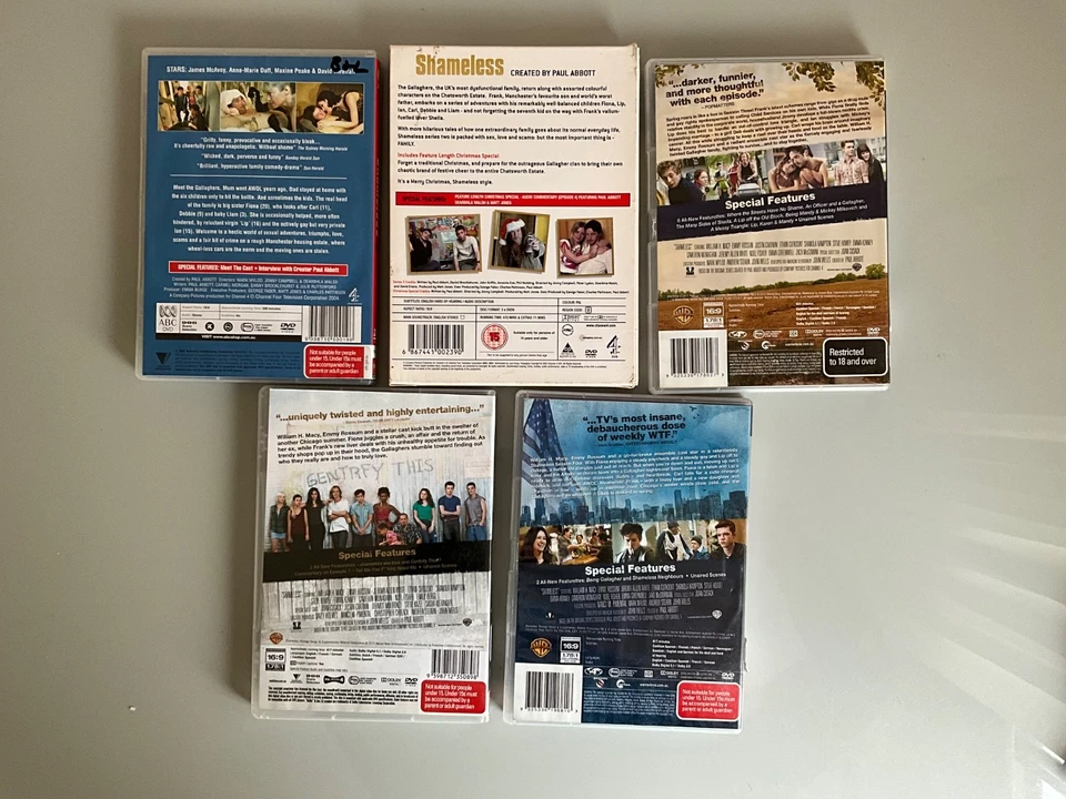 Shameless : Series 1 2 3 4 5 DVD ( Season 2 is Region 2) The Others are Season 4 - image 2 of 4