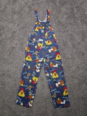 Vintage 70s Liberty Hee Haw Overalls Size 38x36 AOP Farm Animals