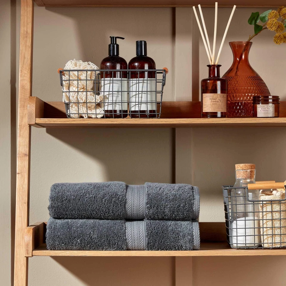 Juego de toallas Renaissance 6 piezas | Gris ceniza | 100% algodón egipcio | Lujoso... Foto 2 de 4