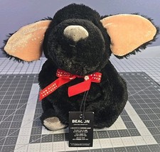 NWT Two Blind Brothers BEACON black Dog plush stuffed toy - Braille