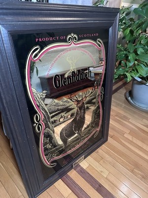 Glenfiddich Valley of The Deer Large Vintage Mirror Wall Decor