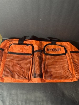 OUTDOOR LIFE ORANGE POLYESTER HUNTING/FISHING TRAVEL BAG