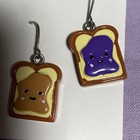 Peanut Butter & Jelly Toast Silver Tone Earrings — photo 1
